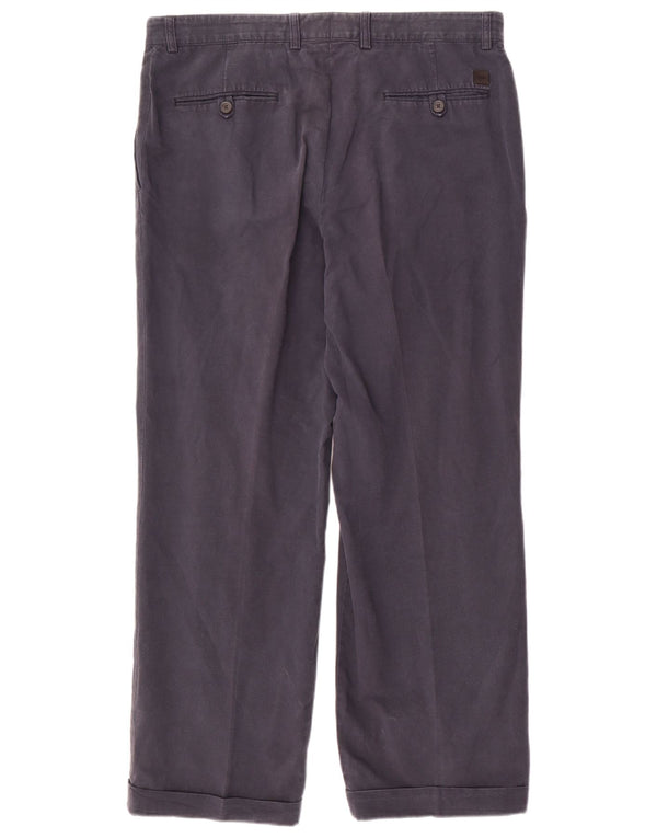Pantaloni chino drepți pentru bărbați Hugo Boss IT 52 XL W36 L30 bumbac bleumarin