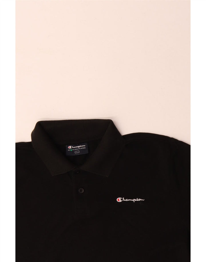 Tricou polo pentru bărbați CHAMPION, mare, negru, bumbac