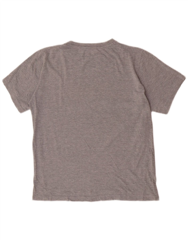 Tricou grafic Kappa pentru bărbați, cu tăiere obișnuită, gri mediu