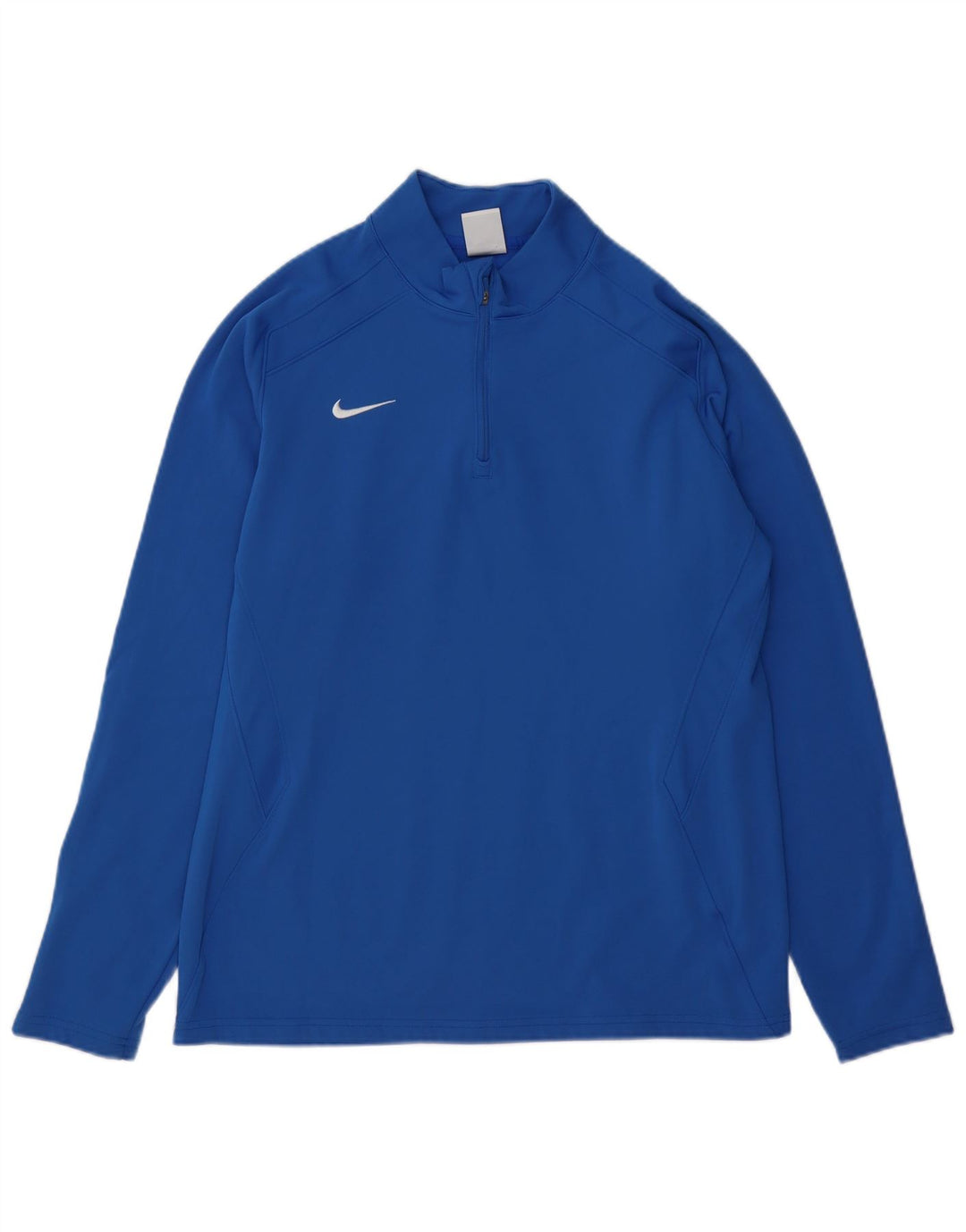 Top de trening NIKE pentru femei, cu fermoar și gât, poliester albastru UK 18 XL