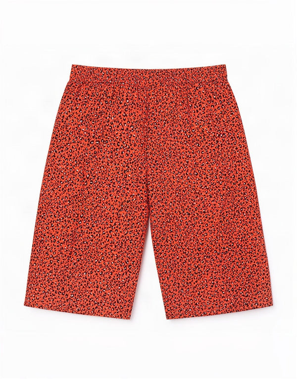 Pantaloni Capri pentru femei Marks & Spencer UK 20 2XL W42 rosu imprimeu animal