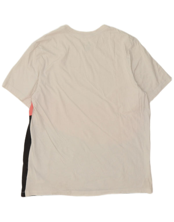 Tricou grafic pentru bărbați Nike Top XL, alb, bumbac color bloc