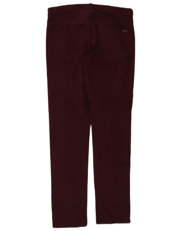 Zara Womens Slim Jeans W32 L32 Burgundy