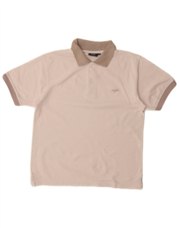 Tricou polo pentru bărbați Lotto, alb mediu, bloc de culoare