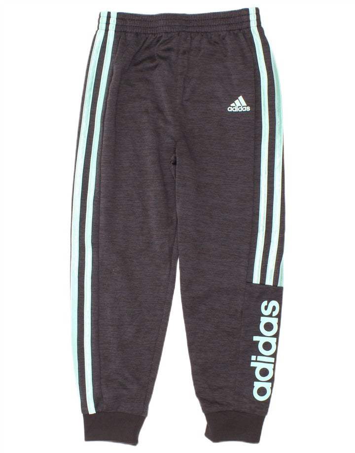 Pantaloni de trening cu grafic pentru băieți Adidas Pantaloni de jogging 5-6 ani poliester gri