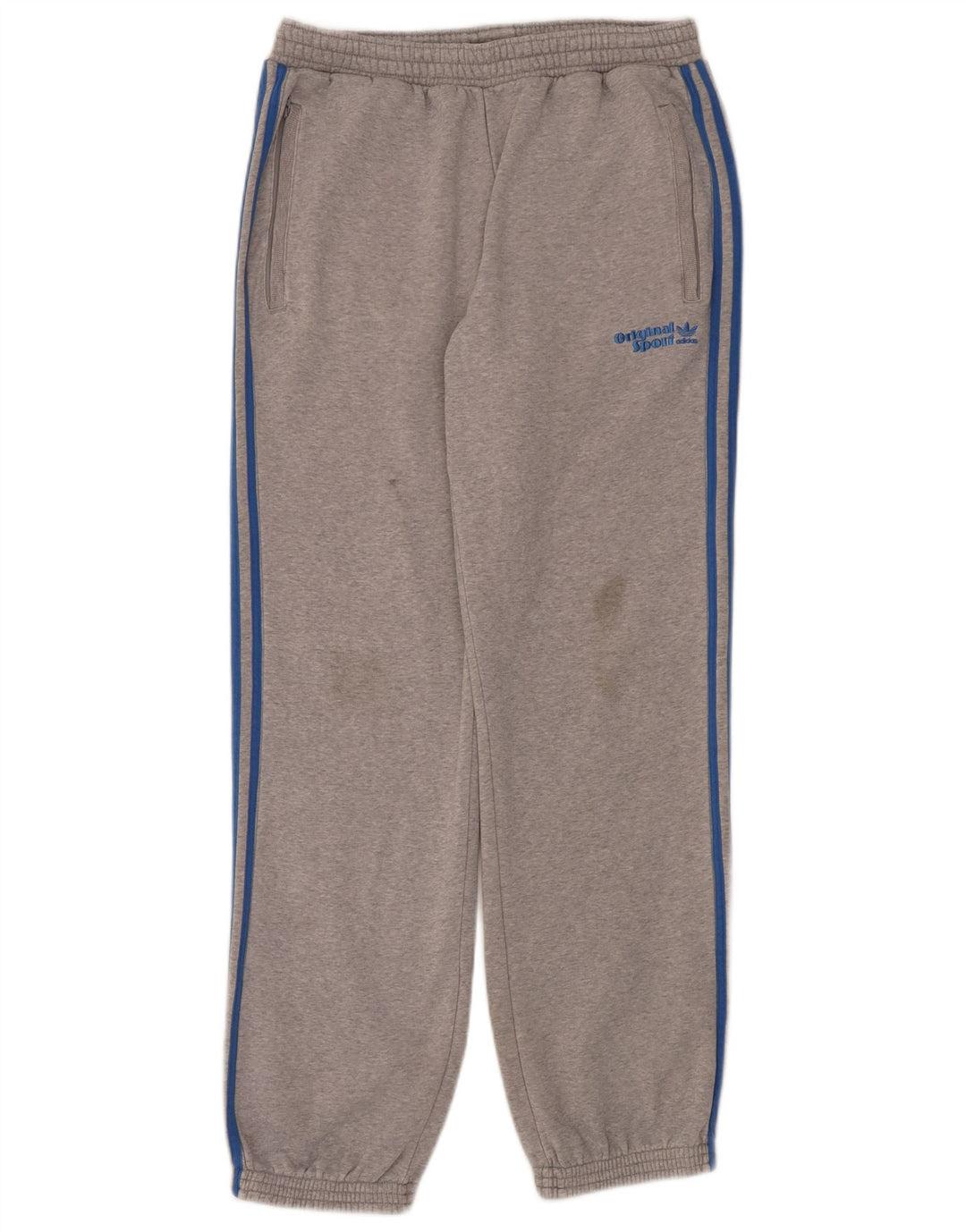 Pantaloni de trening Adidas pentru bărbați Joggeri din bumbac gri mediu