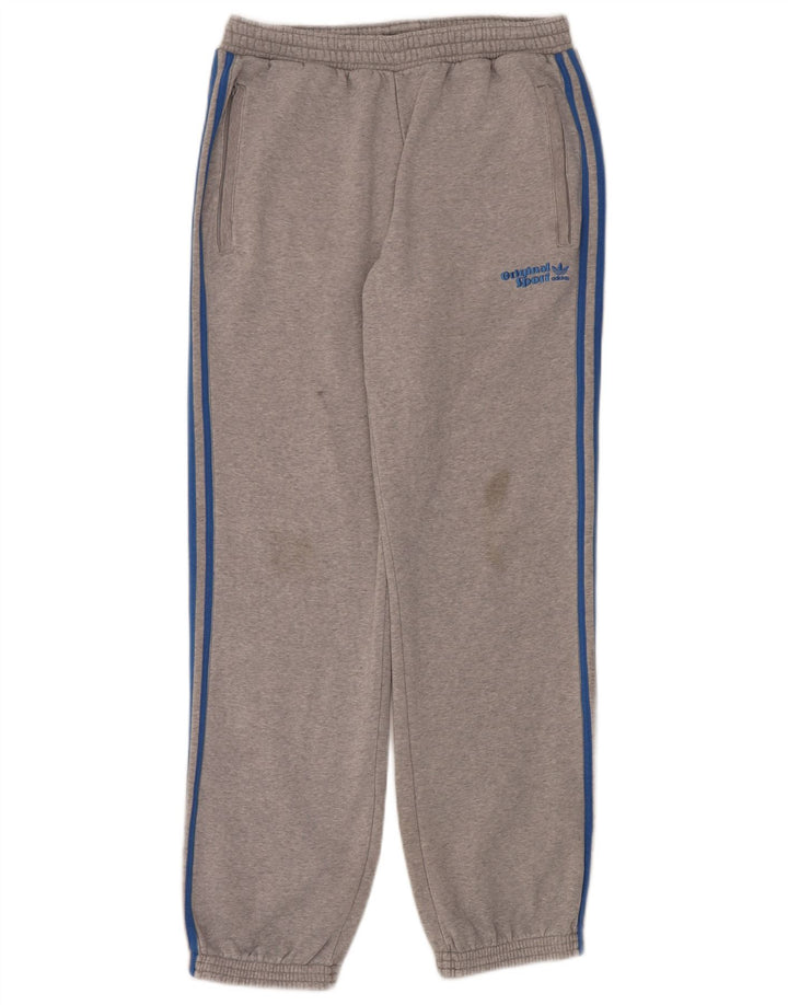 Pantaloni de trening Adidas pentru bărbați Joggeri din bumbac gri mediu