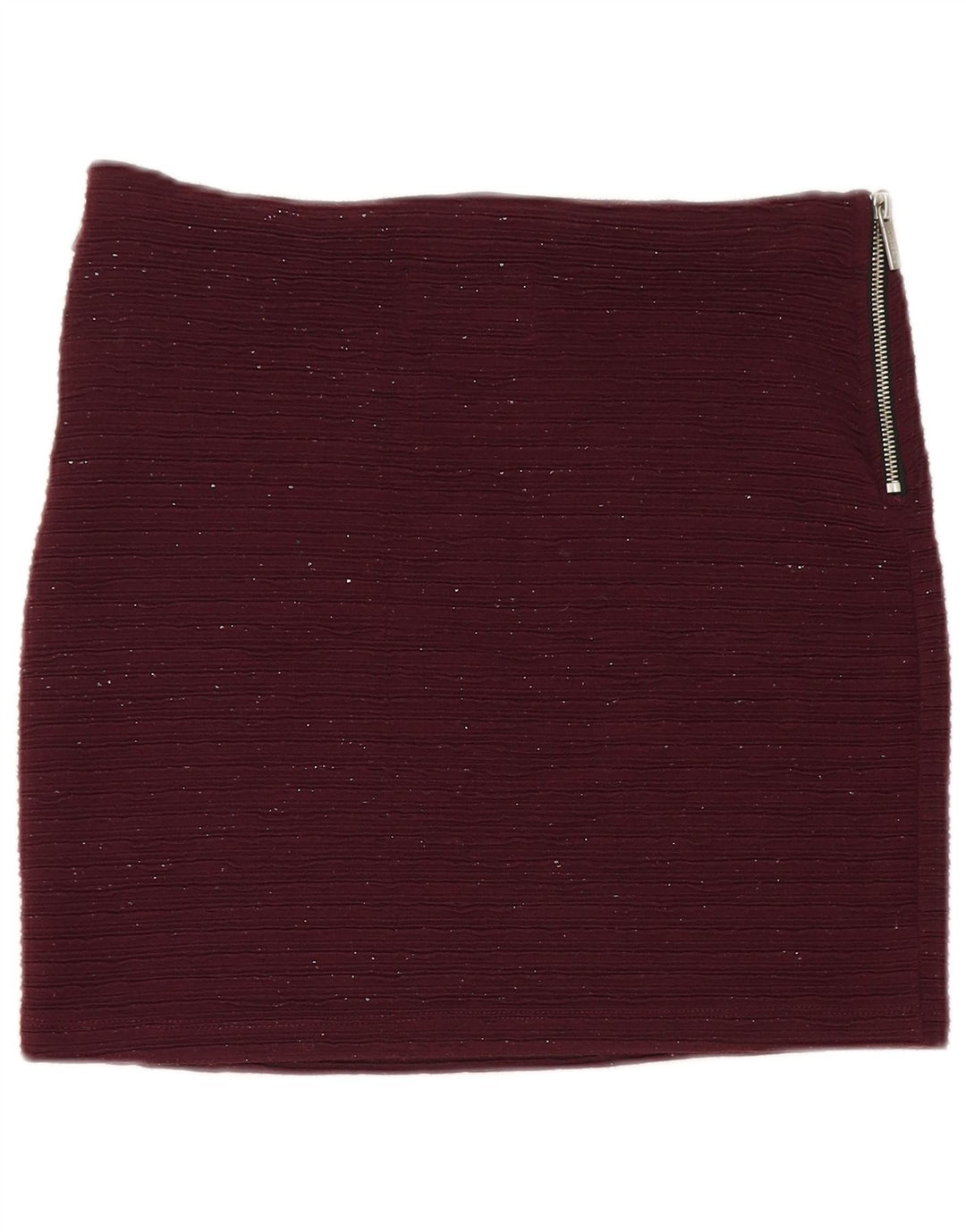 Fusta mini pentru femei Superdry Medium W30 Burgundy Flecked Poliester