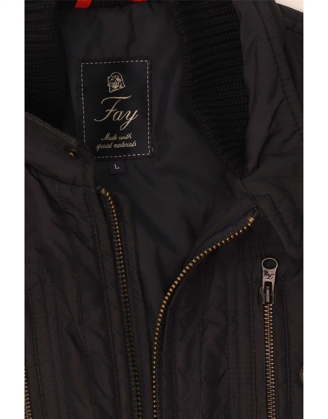 Jachetă Bomber Căptușită Fay pentru bărbați UK 40, mare, bleumarin