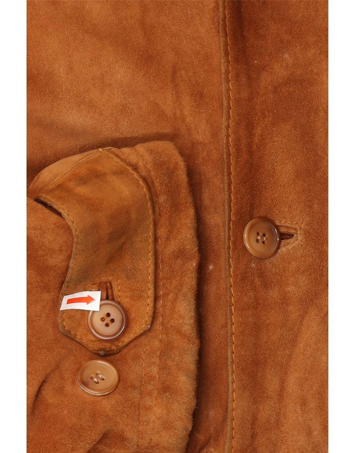 Jachetă de piele intoarsa pentru barbati VINTAGE IT 52 XL din piele bej