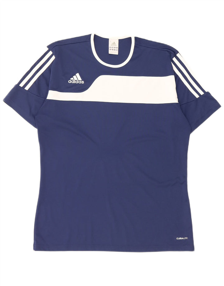 Tricou Adidas Climalite pentru bărbați Top Mediu Bleumarin Colorblock