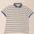 LEVI'S Mens Polo Shirt XL Blue Striped Cotton Vintage Levi's and Second-Hand Levi's from Messina Hembry 