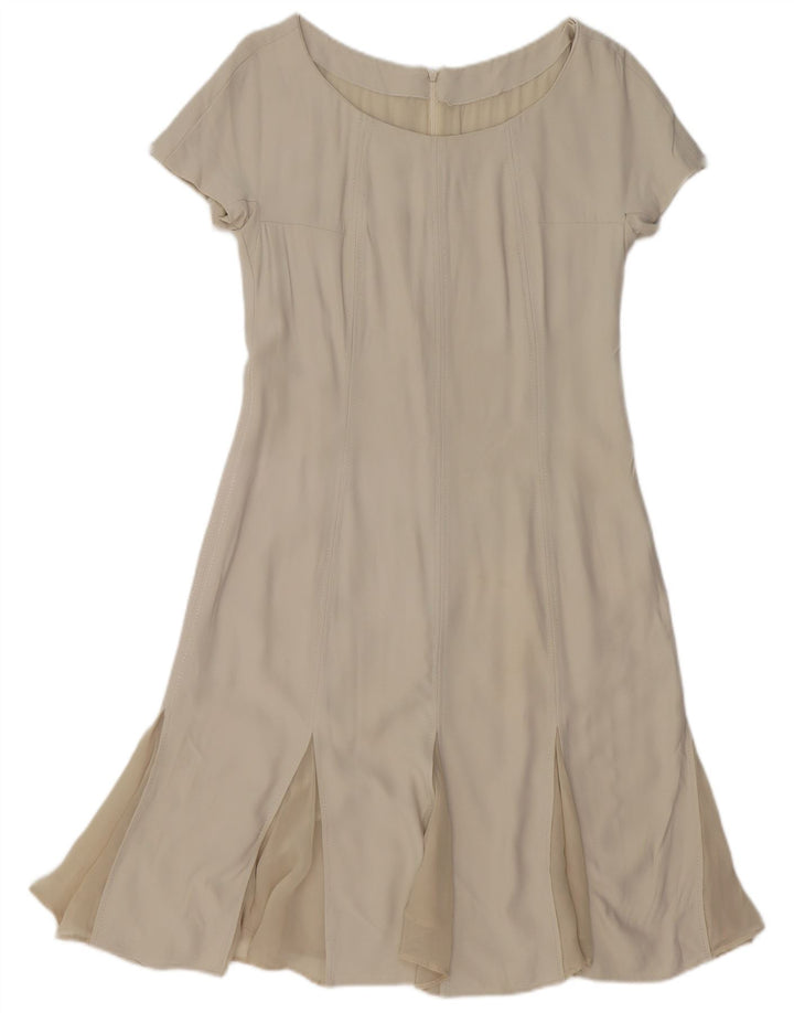 VINTAGE Rochie A-Line pentru femei UK 12 Medium White
