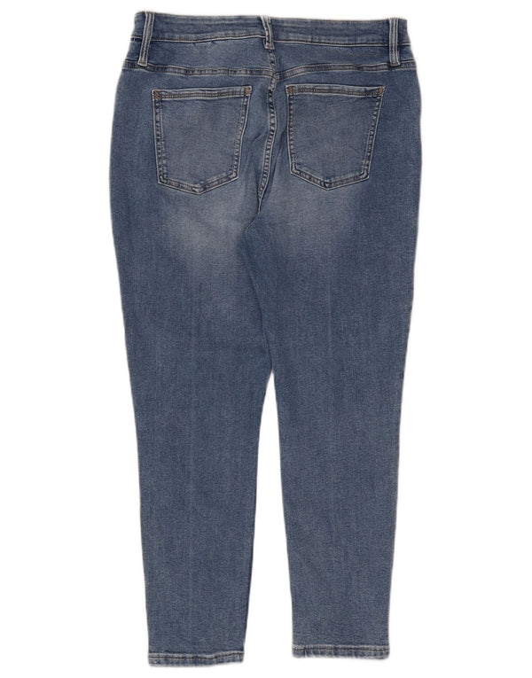 Marks & Spencer Blugi skinny Per Una Crop pentru femei UK 14 Large W30 L24 Blue