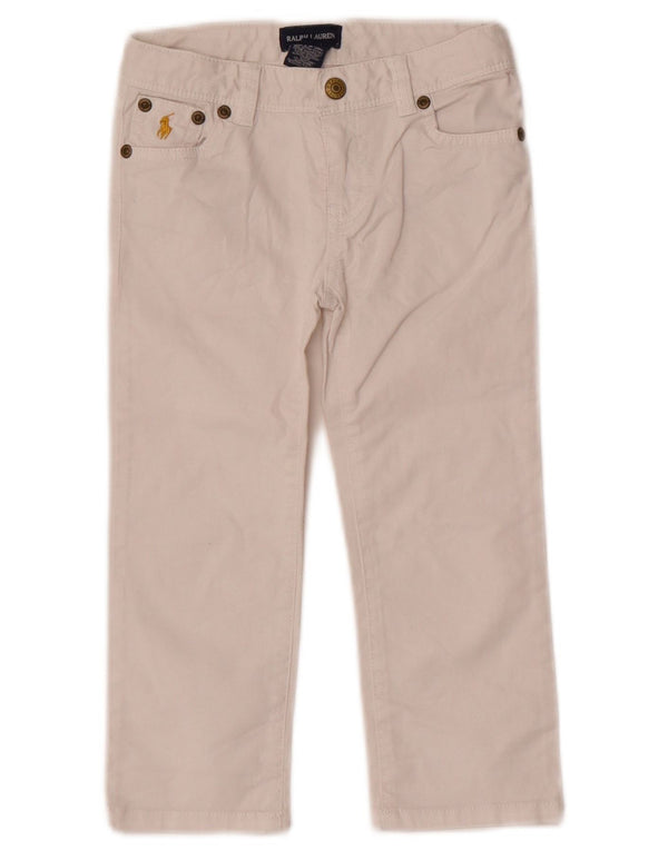 Pantaloni Drepți Casual pentru Fete Ralph Lauren 4-5 Ani L20 L15 Bumbac Alb