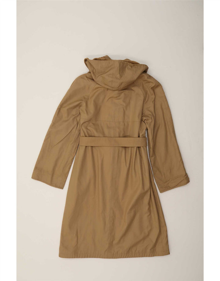 Palton reversibil cu glugă vintage pentru femei UK 14 Bej mediu