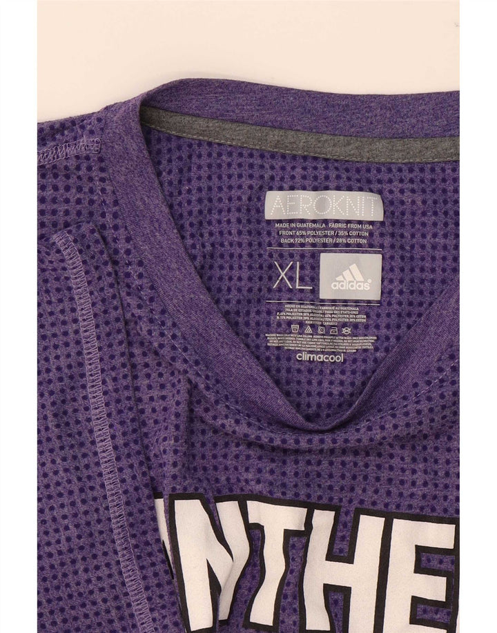 Tricou grafic Adidas pentru bărbați Panthers Top XL Poliester violet