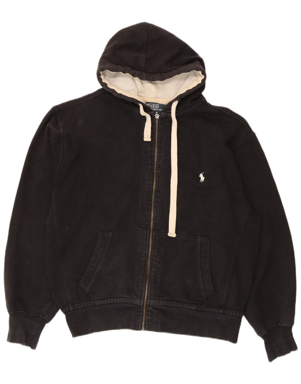 Polo Ralph Lauren Mens Zip Hoodie Sweater Medium Black Cotton