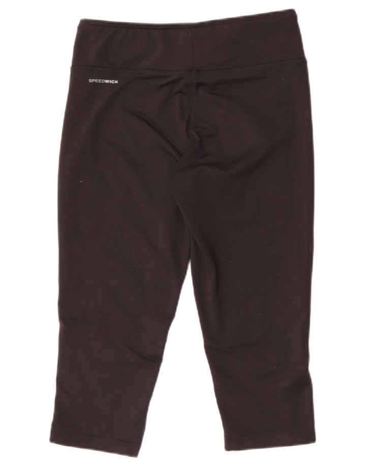 Leggings Capri pentru femei REEBOK UK 8/10 Poliester negru mic