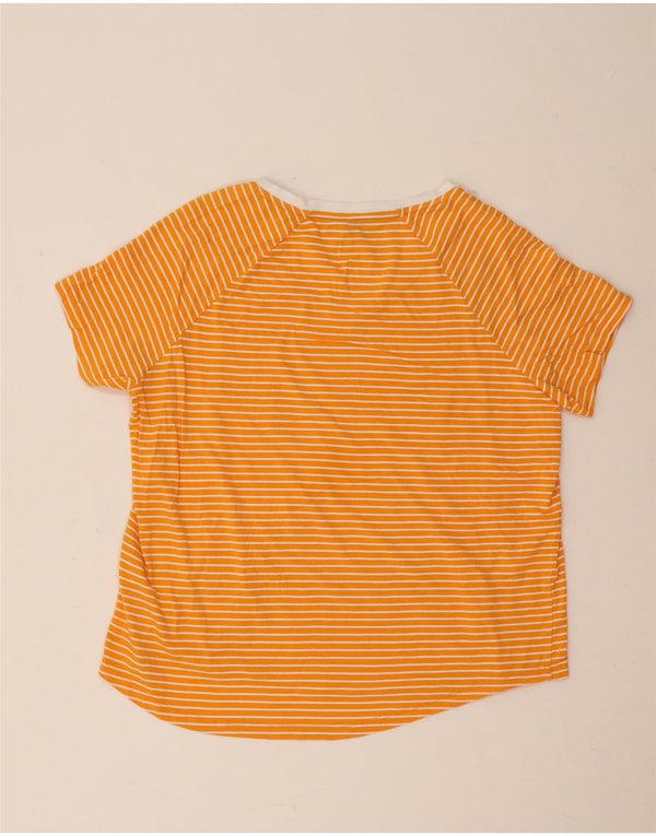 Tricou grafic Tommy Hilfiger pentru femei Top UK 14 mare bumbac cu dungi portocalii