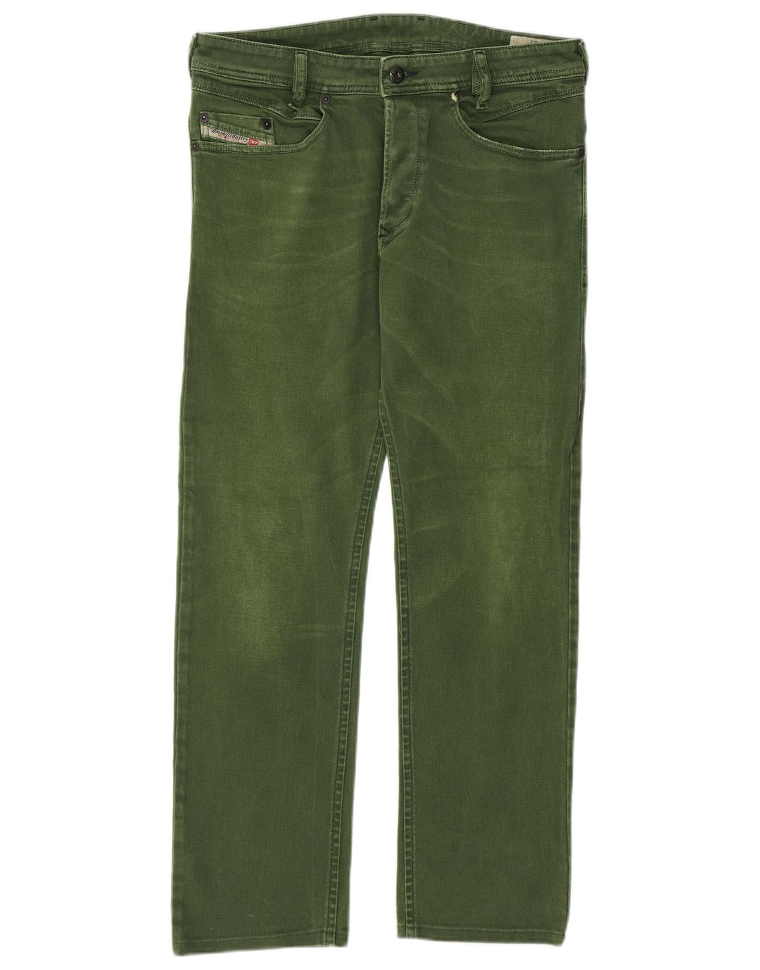 Diesel Bărbați Iakop Regular Slim Tapered Jeans W30 L27 Verde Bumbac
