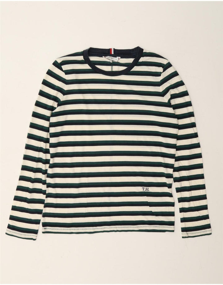Top pentru bărbați Tommy Hilfiger cu mânecă lungă Lyocell cu dungi verzi mici