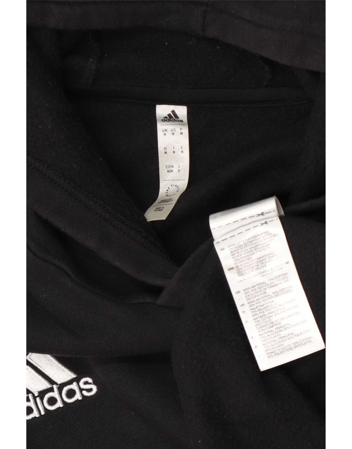 Pulover Adidas pentru bărbați, bumbac mediu negru