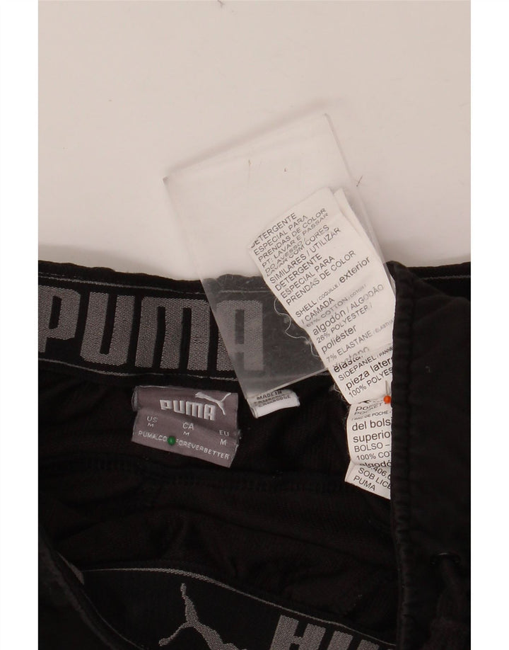 Pantaloni de trening PUMA pentru bărbați, bumbac mediu negru