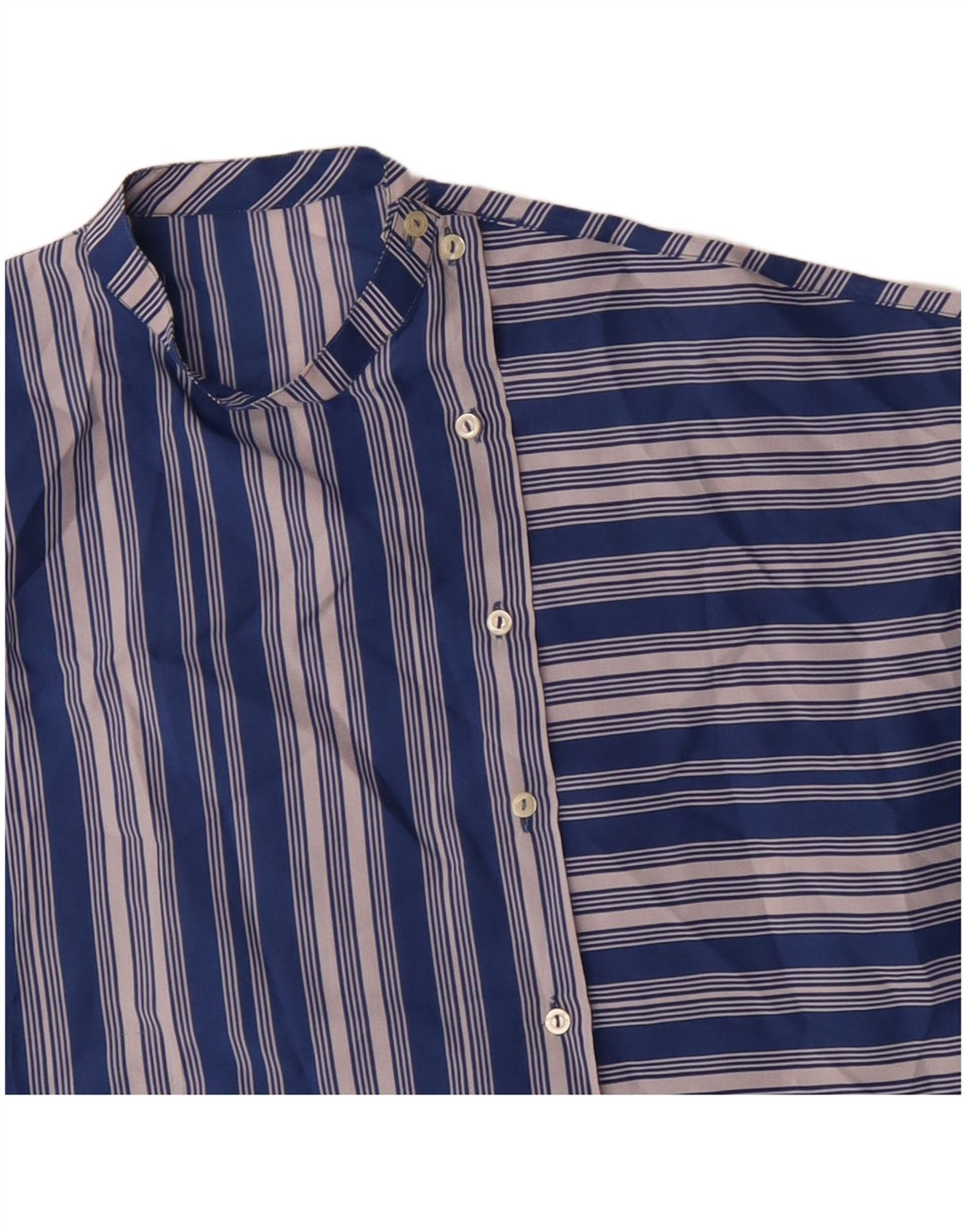 Bluză cămașă pentru femei VINTAGE UK 18 XL cu dungi albastre