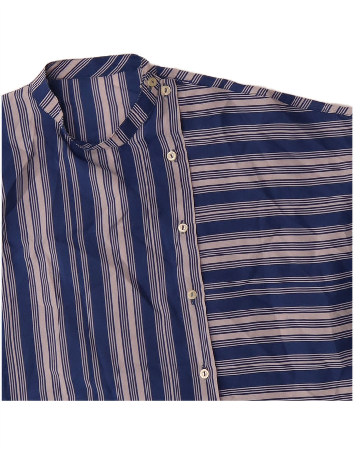 Bluză cămașă pentru femei VINTAGE UK 18 XL cu dungi albastre