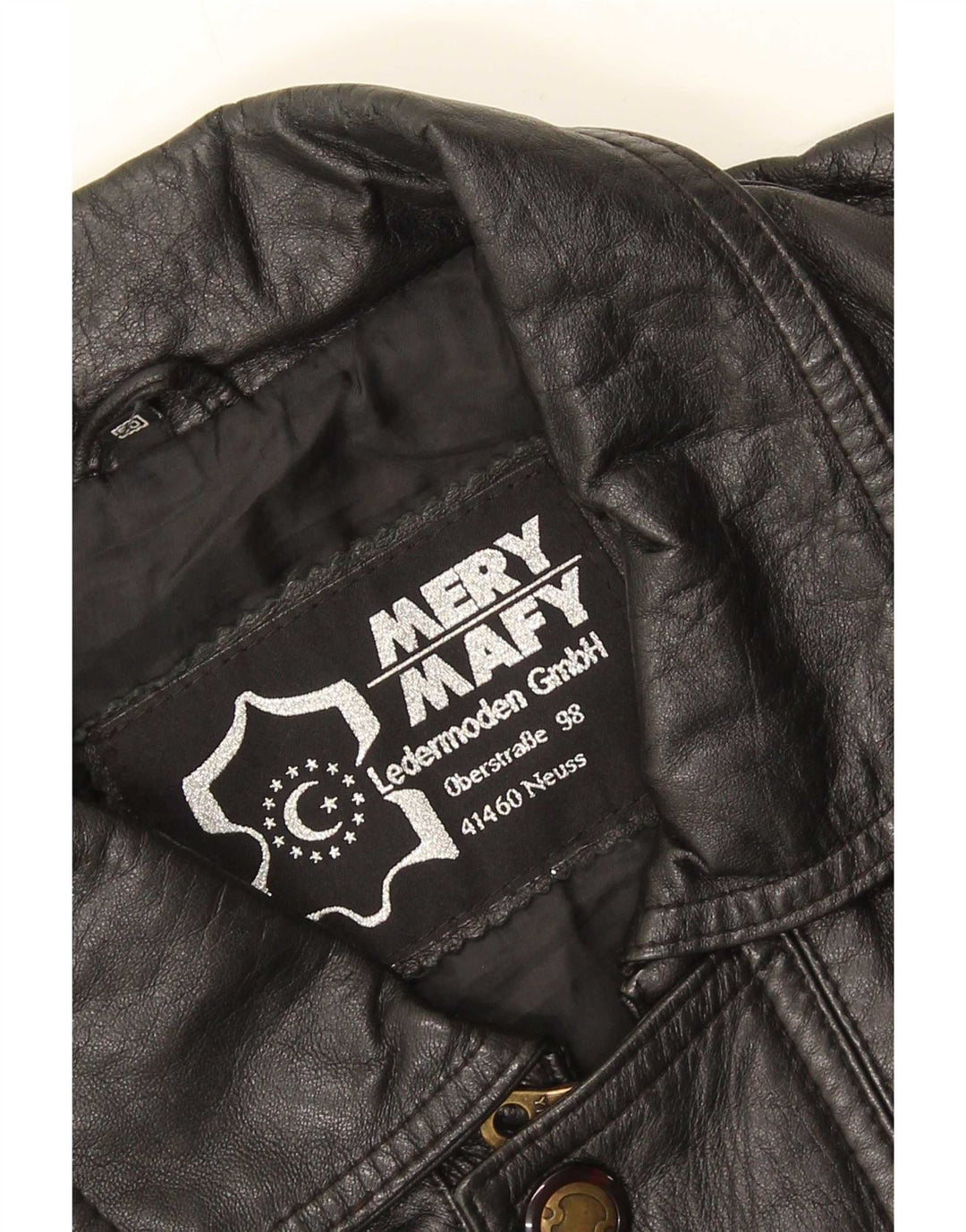 Jachetă de piele vintage pentru bărbați IT 50 Large Black