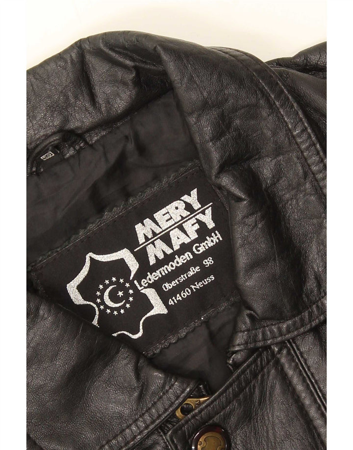 Jachetă de piele vintage pentru bărbați IT 50 Large Black