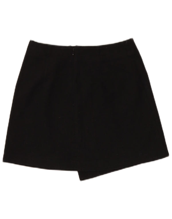 Fusta Wrap Topshop pentru femei UK 6 XS W26 bumbac negru