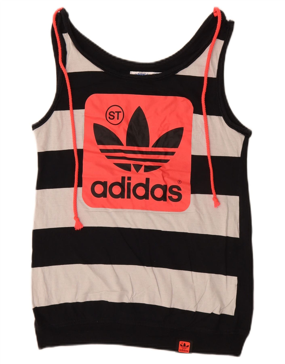 Vestă crop grafică Adidas pentru femei EU 38, bumbac color bloc negru mic