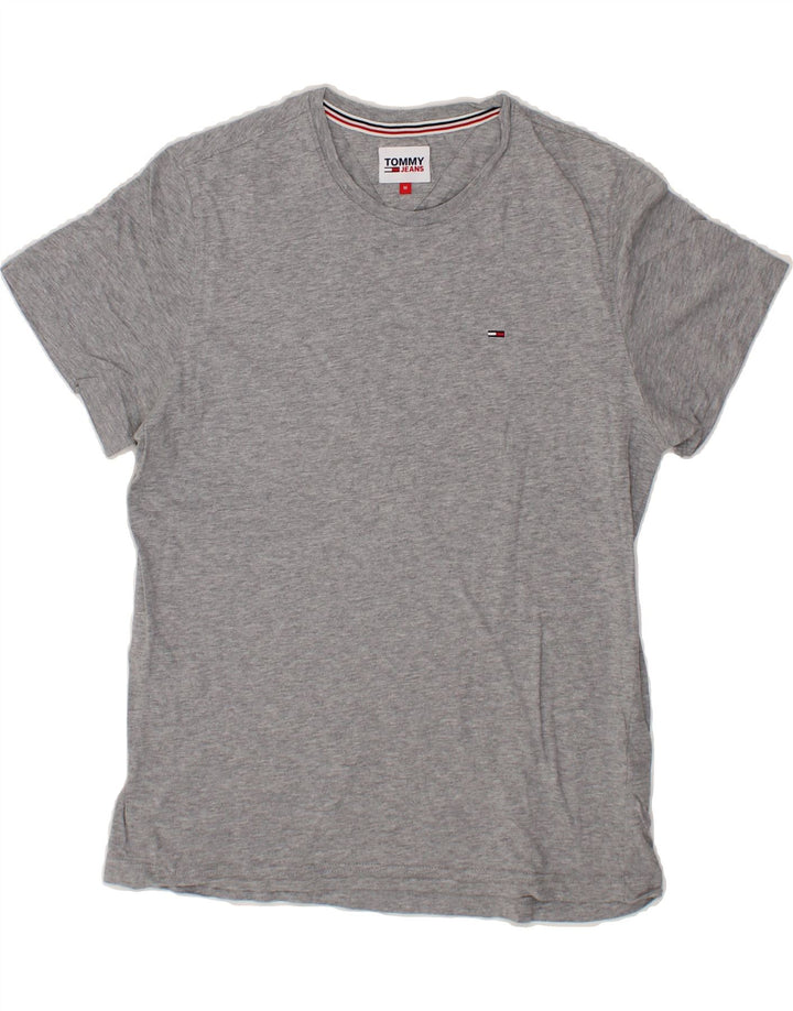 TOMMY HILFIGER Mens T-Shirt Top Medium Grey Cotton Vintage Tommy Hilfiger and Second-Hand Tommy Hilfiger from Messina Hembry 