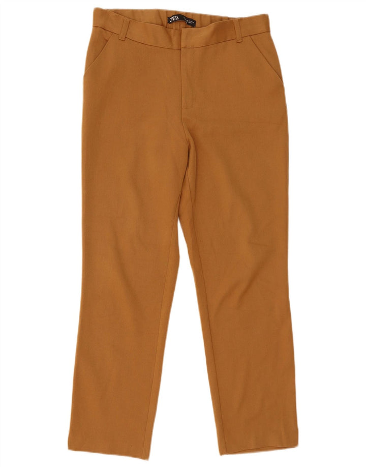 Pantaloni decupați pentru femei Zara Mediu L28 L25 Maro Poliester