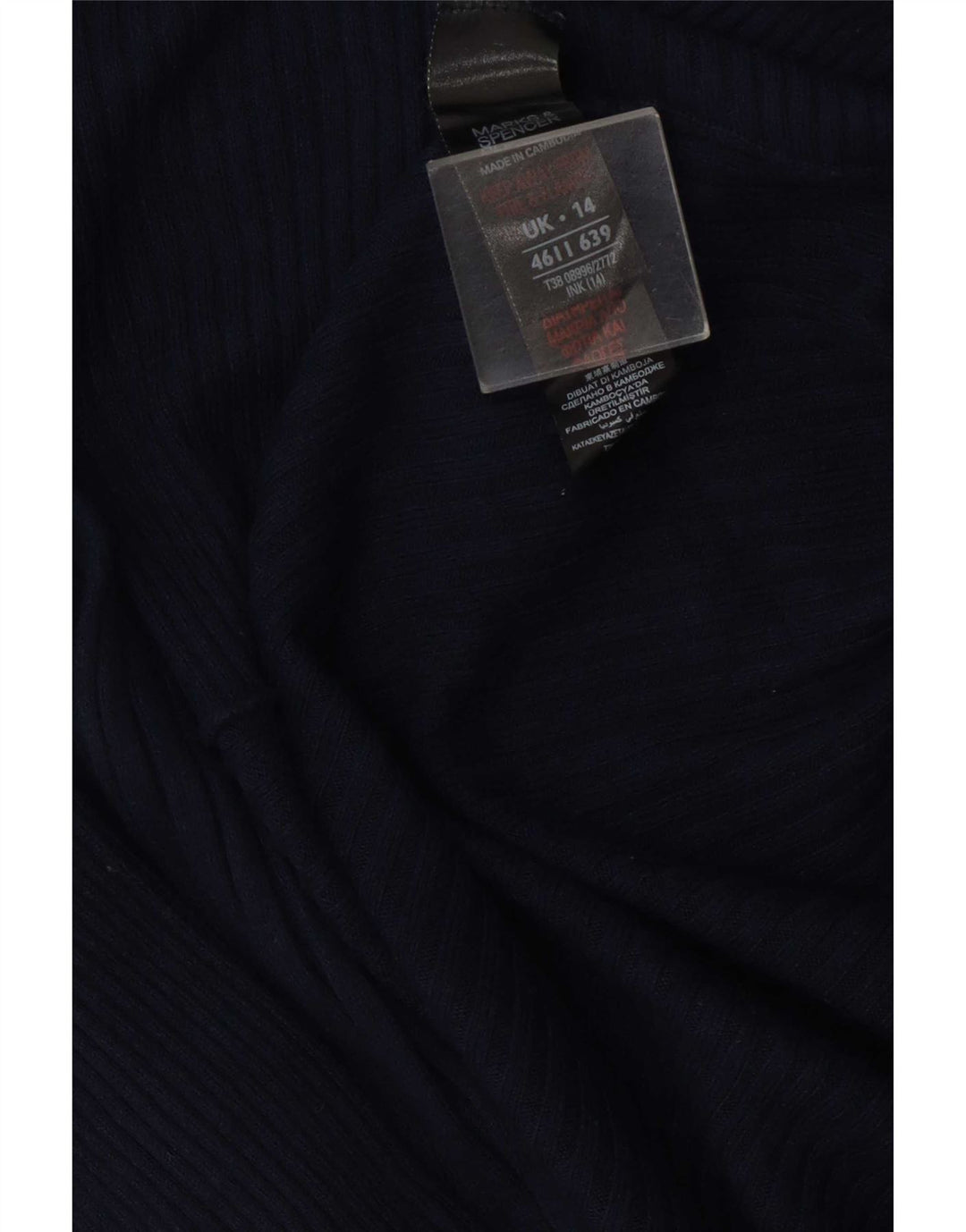 Pulover cardigan asimetric pentru femei Marks & Spencer UK 14 Medium Bleumarin