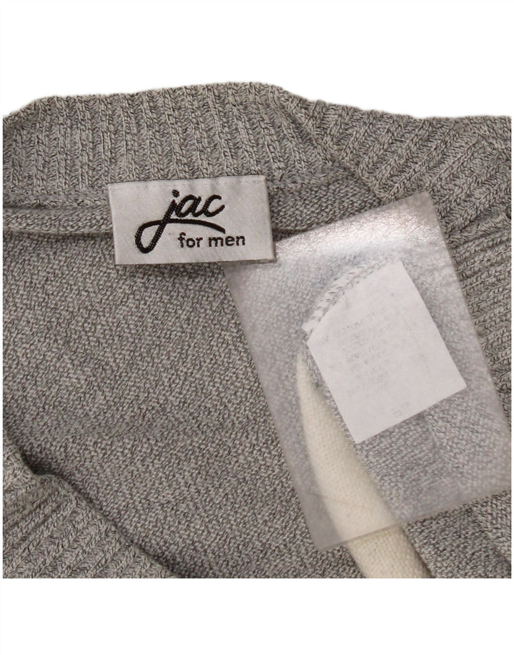 Pulover cardigan pentru bărbați JAC IT 52 mare, gri, bumbac color bloc