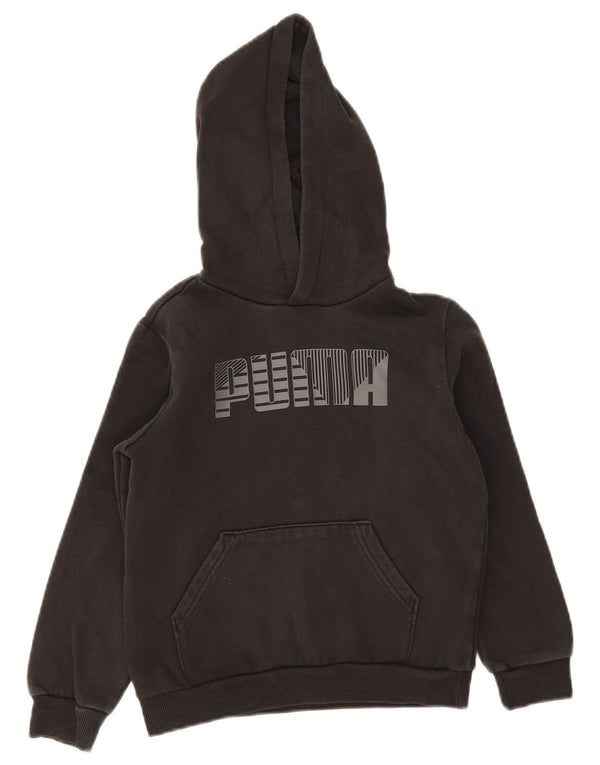 Puma Boys Hooded Regular Fit Pulover 9-10 ani bumbac negru