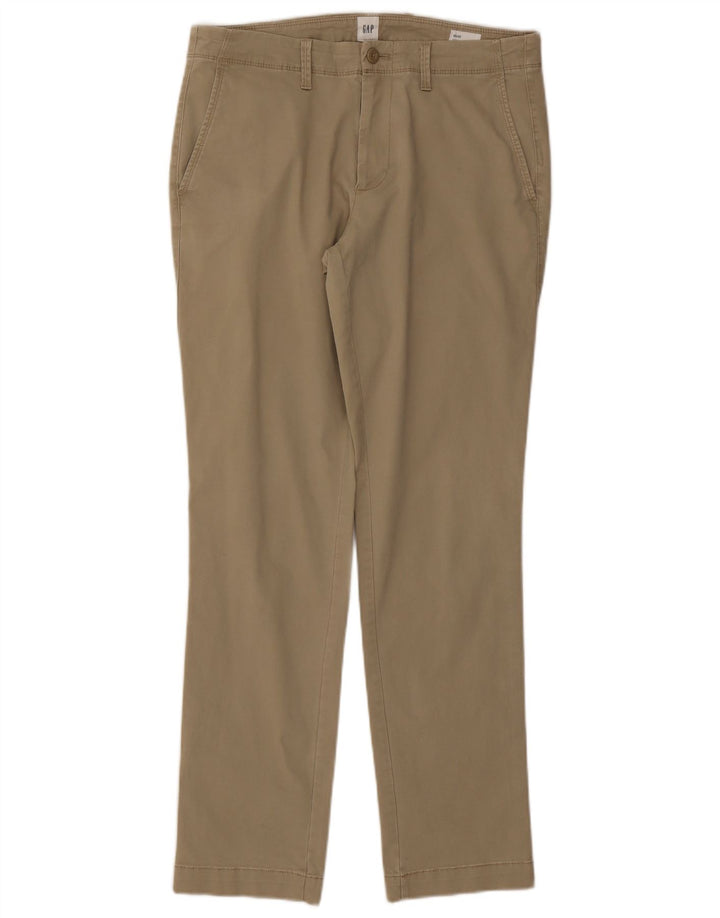 Pantaloni chino subțiri pentru bărbați Gap L32 L32 bumbac bej