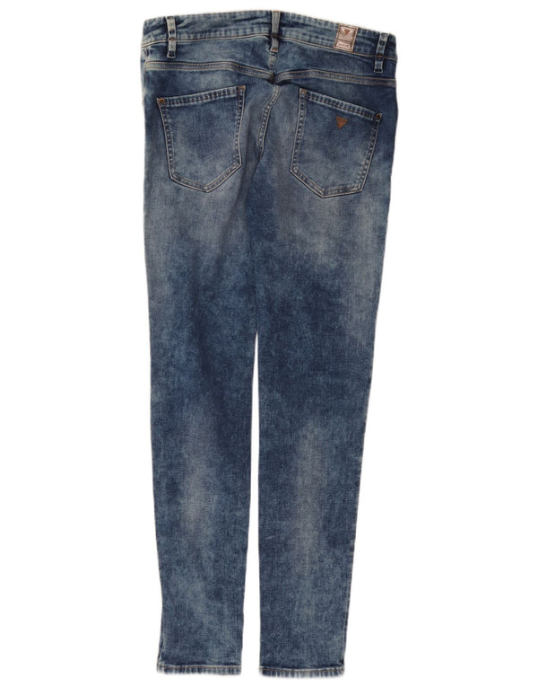 Blugi skinny pentru femei Guess Boyfriend Acid Wash W30 L31 Bumbac albastru