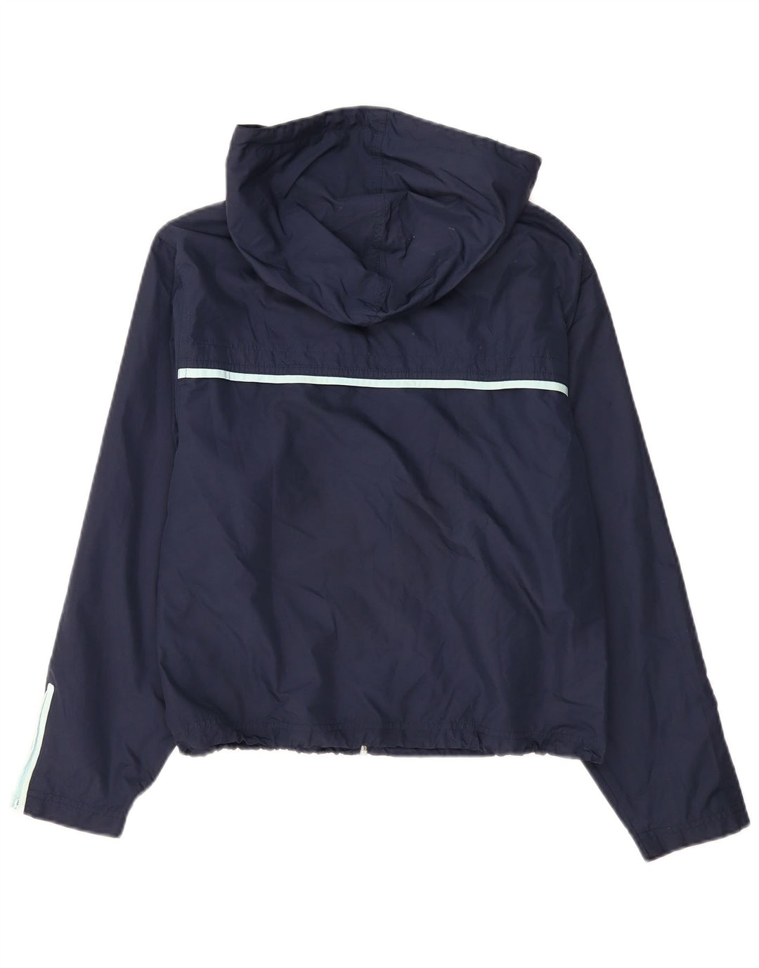 Jachetă de ploaie cu glugă Reebok pentru femei UK 14 Medium bleumarin poliester