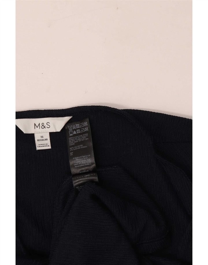 Bluză cu mânecă lungă pentru femei Marks & Spencer UK 16 mare bleumarin