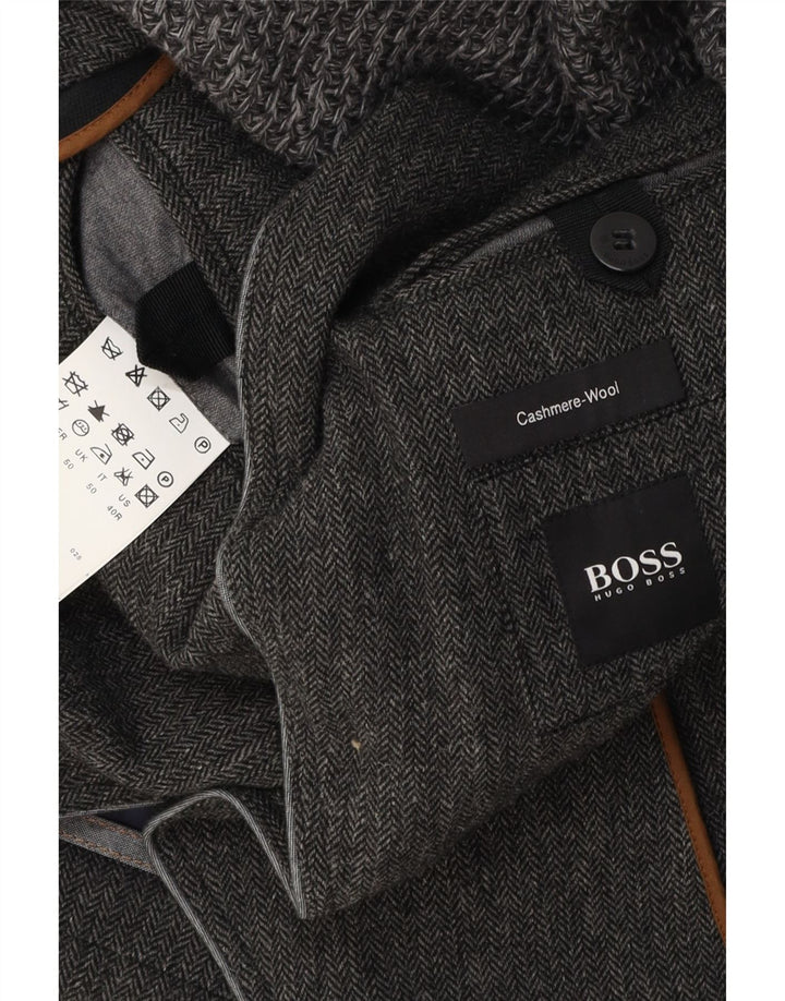 Blazer pentru bărbați HUGO BOSS, cu 3 nasturi, EU 50, mare, gri, oase