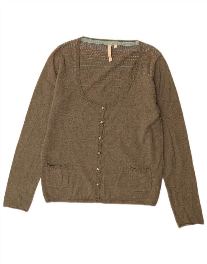 Pulover cardigan pentru femei White Stuff UK 16 mare bumbac kaki