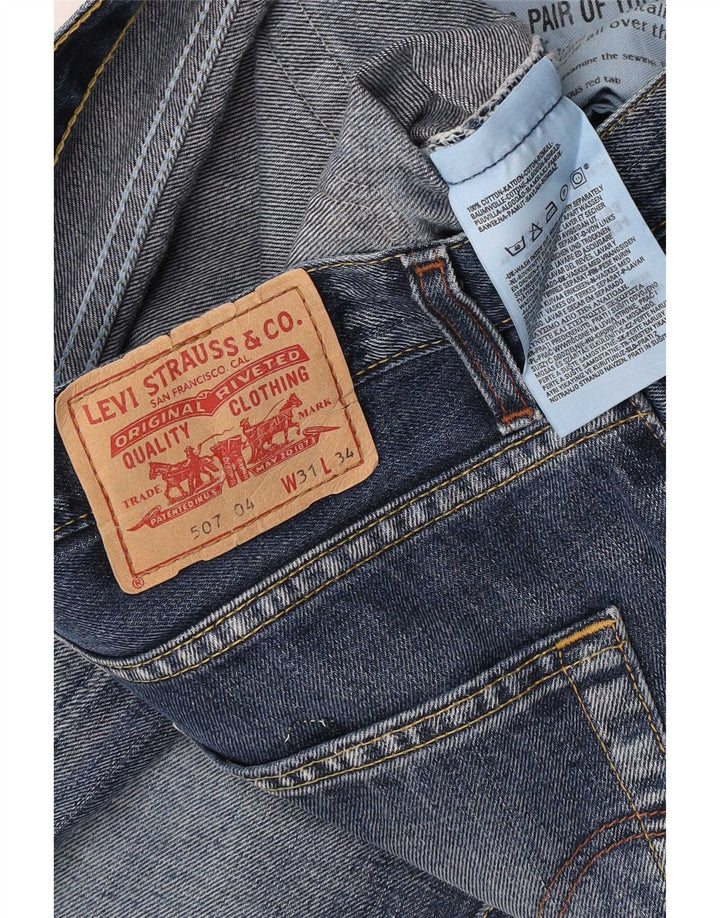 Blugi Levi's 507 Bootcut W31 L34 Bumbac albastru
