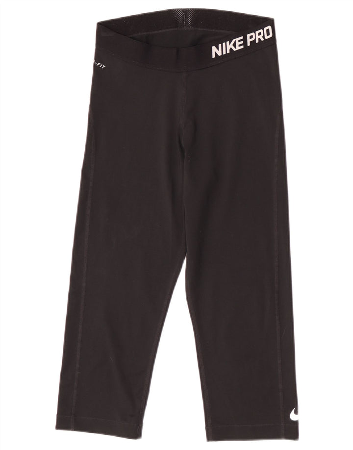Leggings Nike Dri Fit Graphic Capri pentru femei UK 12 Medium Black