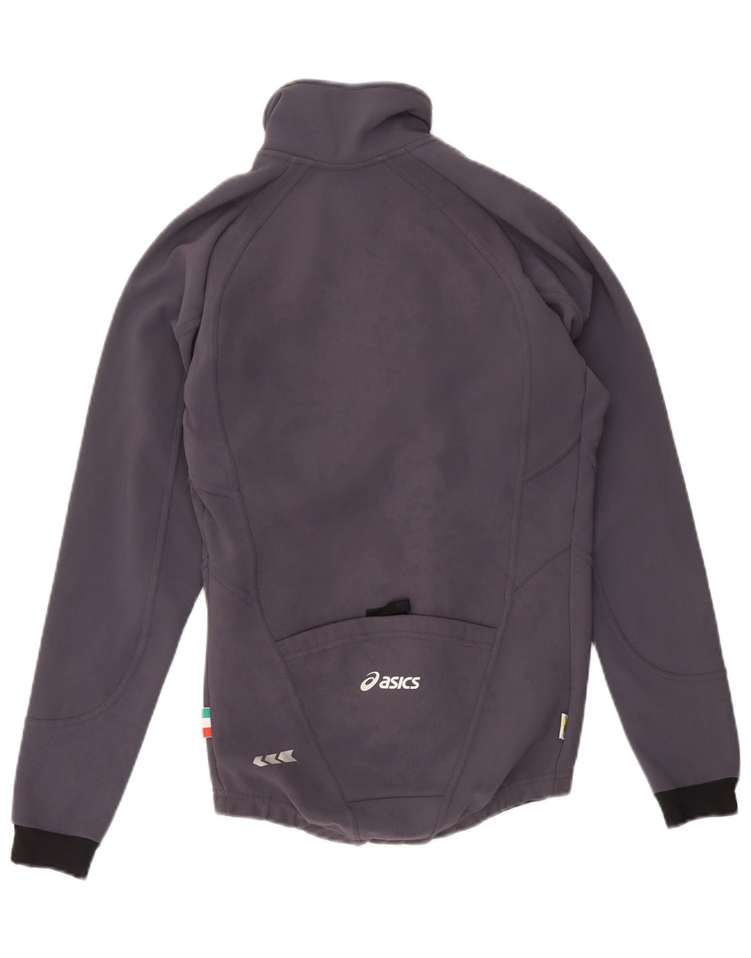 Jachetă de top pentru trening grafic Asics pentru bărbați, gri mic, poliester color bloc