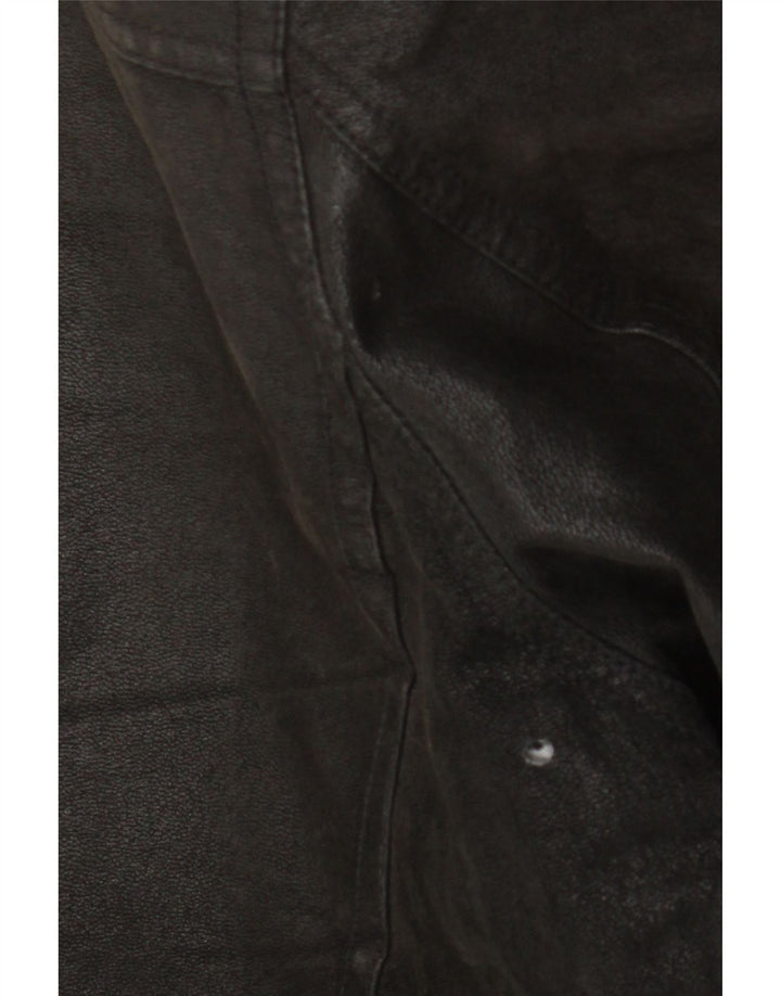 Jachetă de piele pentru bărbați Angelo Litrico UK 42 XL, piele neagră