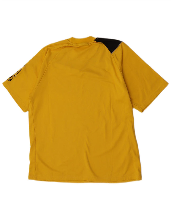 Tricou grafic Errea pentru bărbați Top mic galben din poliester bloc de culoare